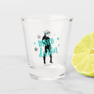 Boots 'n Bling Disco Darlin' Teal ID925  Shot Glass