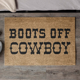 Boots Off Cowboy Doormat