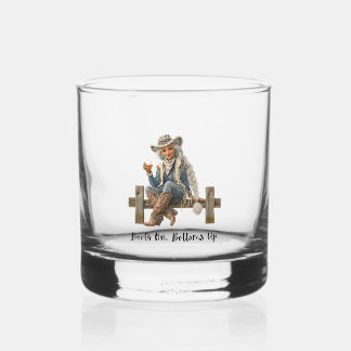 Boots On Bottoms Up Cowgirl Whiskey Glass