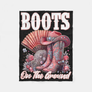 Boots On The Ground Boot Cowboy Western Cowgirl Me Fleece Blanket