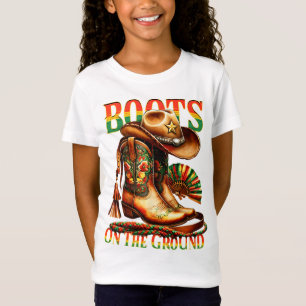 Boots On The Ground Boot Juneteenth Black Cowgirl  T-Shirt
