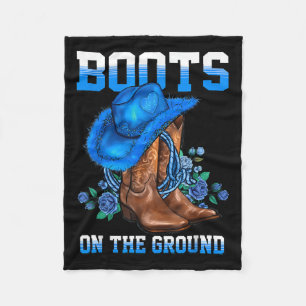 Boots On The Ground Country Western Cowboy Cowgirl Fleece Blanket