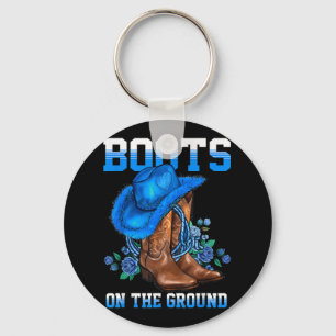 Boots On The Ground Country Western Cowboy Cowgirl Keychain