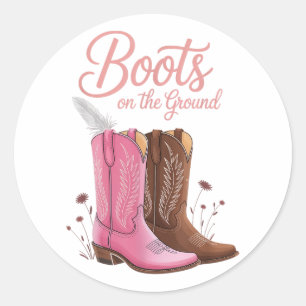 Boots On The Ground Juneteenth Cowgirl Where Them Classic Round Sticker