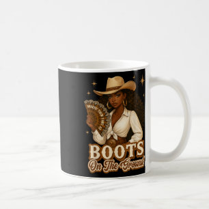 Boots On The Ground Juneteenth Cowgirl Where Them  Coffee Mug