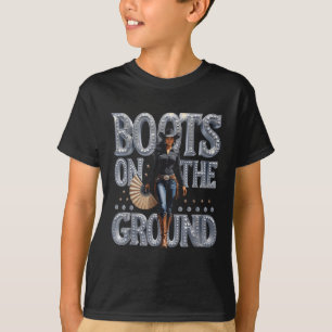 Boots On The Ground Linedance Western Cowgirl Boot T-Shirt