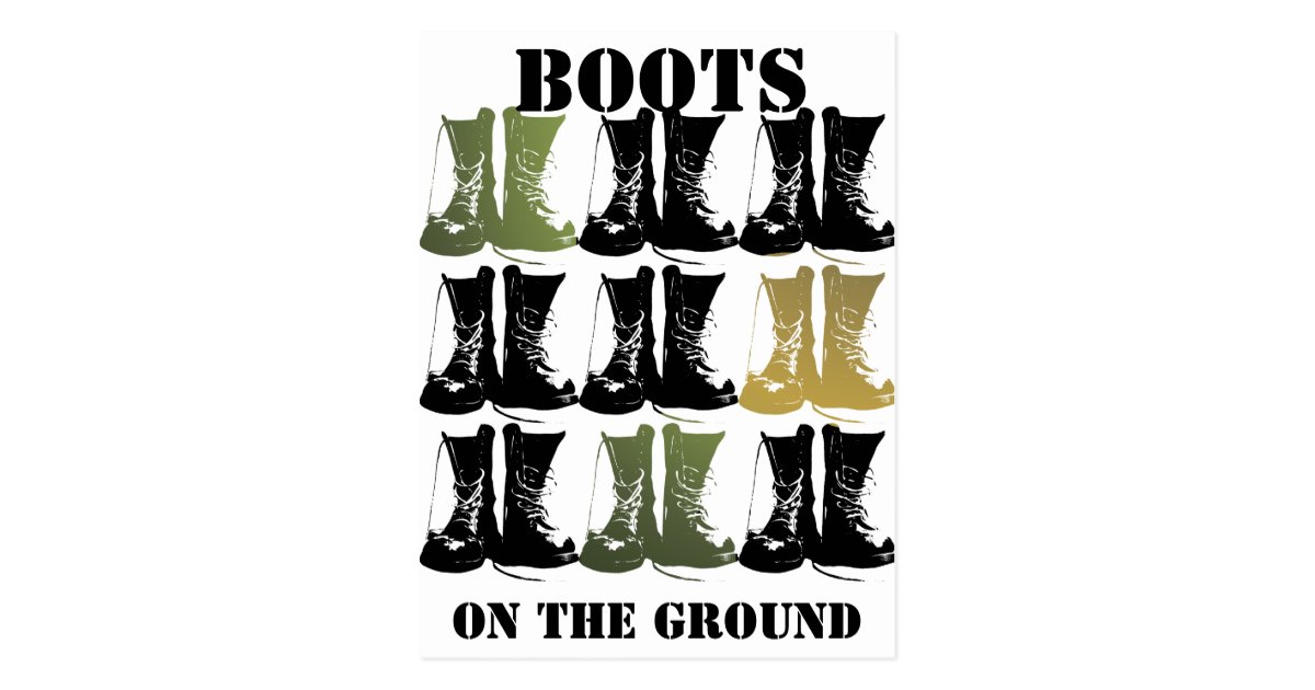 Boots on the Ground Postcard