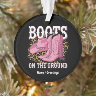 Boots on the Ground Western Cowgirl Linedance Ornament