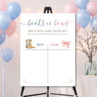 Boots Or Bow Gender Reveal Voting Game