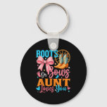 Boots Or Bows Aunt Loves You Gender Reveal Family  Keychain