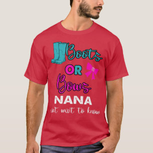 Boots Or Bows baby Gender Reveal party Matching Na T-Shirt