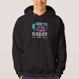 Boots Or Bows Daddy Gender Reveal Baby Shower Anno Hoodie