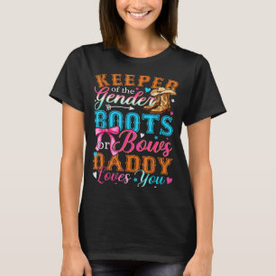 Boots Or Bows Daddy Loves You Gender Reveal Family T-Shirt