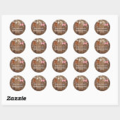 Boots or Bows Gender Reveal Classic Round Sticker (Sheet)