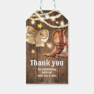 Boots or Bows Gender Reveal Gift Tag
