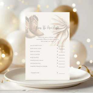 Boots Or Bows Gender Reveal Guess The Price Right