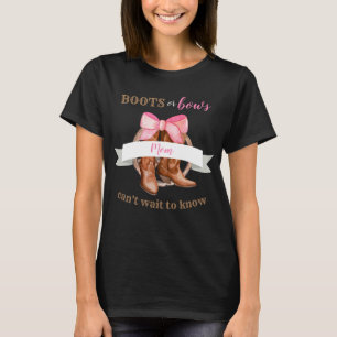 Boots or Bows Gender Reveal T-Shirt