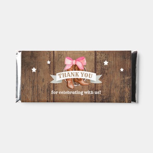 Boots or Bows Gender Reveal Thank You Hershey Bar Favors