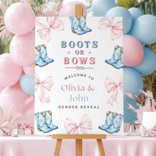 Boots or Bows Gender Reveal Welcome Sign Template