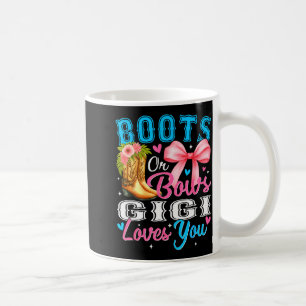 Boots Or Bows Gigi Loves You Gender Reveal Family Coffee Mug