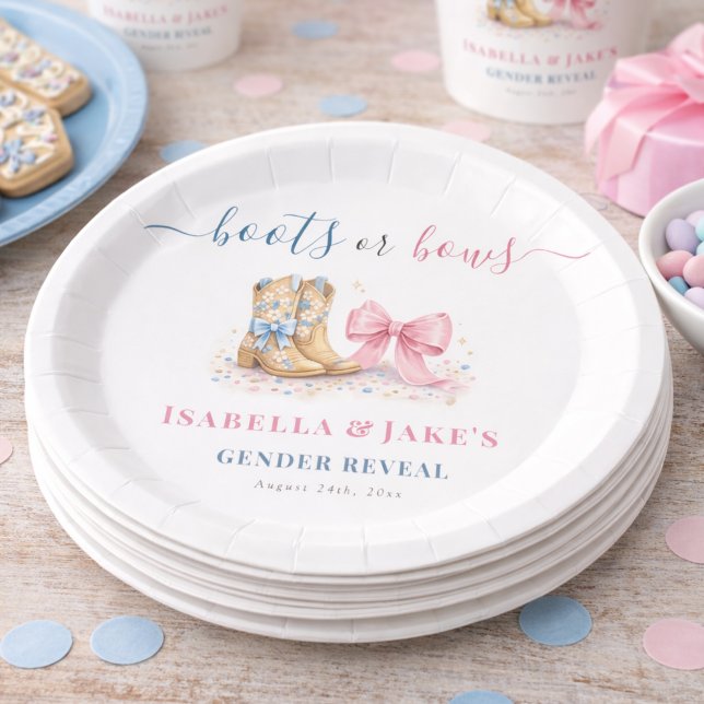  Boots Or Bows Paper Plates (Creator Uploaded)