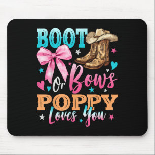 Boots Or Bows Ppy Loves You Gender Reveal Family Mouse Pad