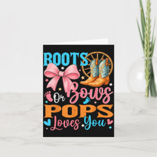 Boots Or Bows Ps Loves You Gender Reveal Family Card