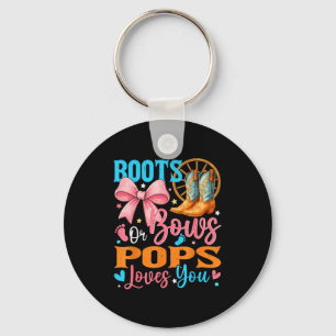 Boots Or Bows Ps Loves You Gender Reveal Family Keychain