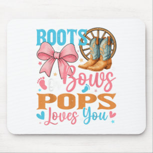 Boots Or Bows Ps Loves You Gender Reveal Family Mouse Pad
