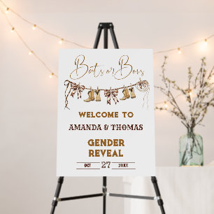 Boots or Bows Western Gender Reveal Welcome Sign