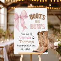 Boots or Bows Western Gender Reveal Welcome Sign