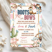 Boots or Bows Wild West Gender Reveal