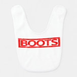 Boots Stamp Baby Bib