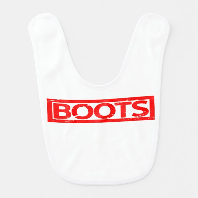 Boots Stamp Baby Bib (Front)