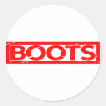 Boots Stamp Classic Round Sticker