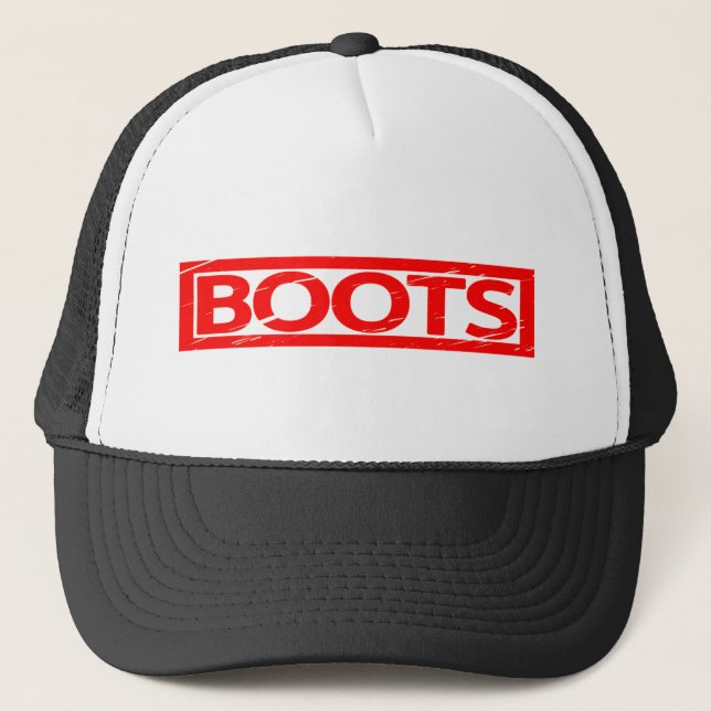 Boots Stamp Trucker Hat (Front)
