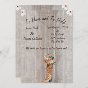 Boots wedding invite