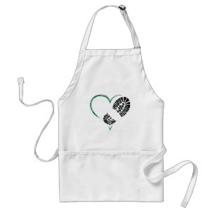 bootstomp heart adult apron