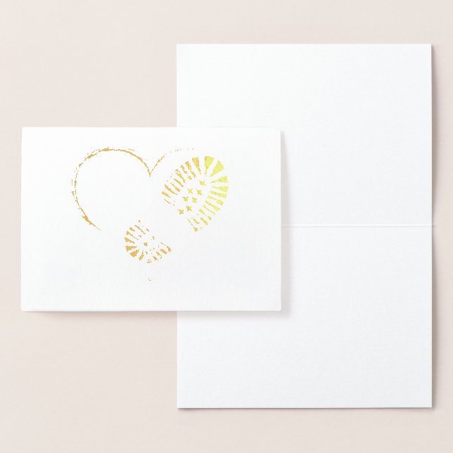 bootstomp heart gold foil foil card (Display)