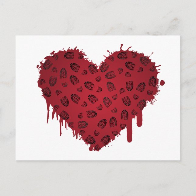 bootstomp heart postcard (Front)