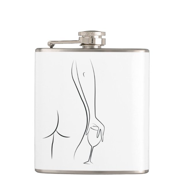 Booty and wine o'clock flask (Front)
