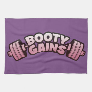 Booty Gains - Women's Novelty Motivational Workout Kitchen Towel
