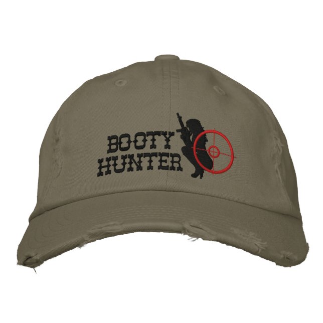 Booty Hunter Custom Embroidered Baseball Cap (Front)
