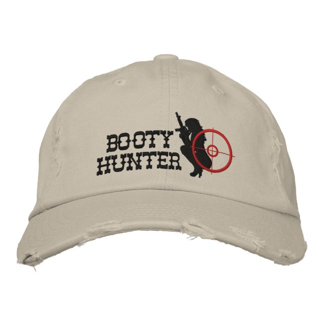 Booty Hunter Custom Embroidered Baseball Hat (Front)
