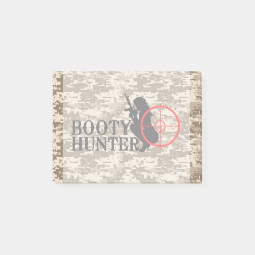 Booty Hunter on Desert Camo Post_it Notes