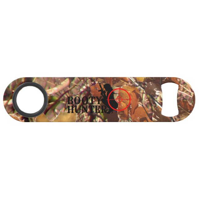 Booty Hunter on Fall Camo Speed Bottle Opener (Front (Horizontal))