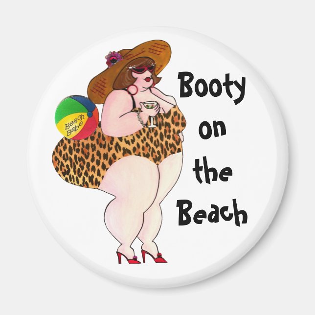 Booty on the Beach Magnet (Front)
