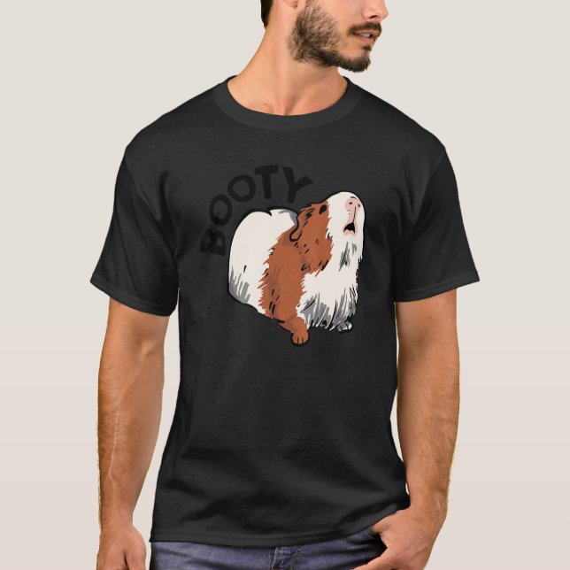 Booty Pig Graphic Guinea Pig Owner Pet Cavy Animal T-Shirt (Front)