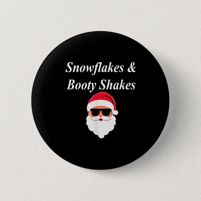 Booty Shake Christmas Funny Naughty Dirty Raunchy  Button (Front)