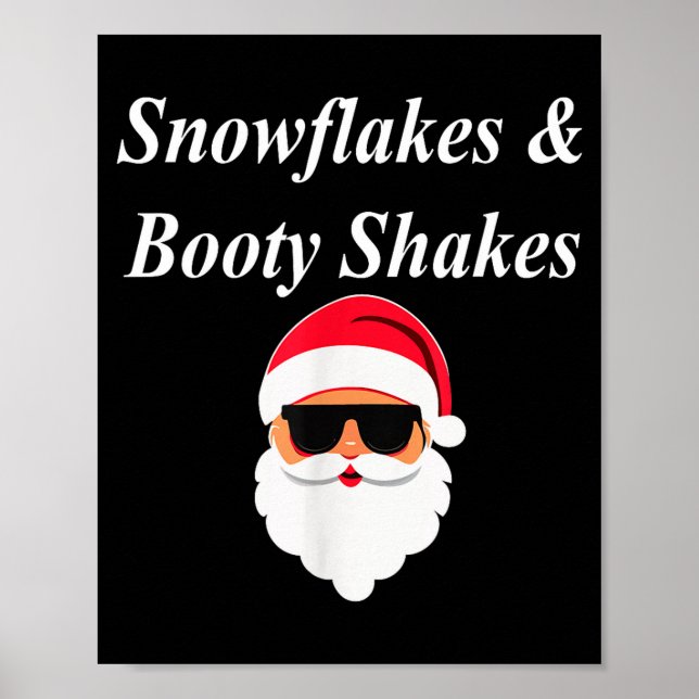 Booty Shake Christmas Funny Naughty Dirty Raunchy  Poster (Front)